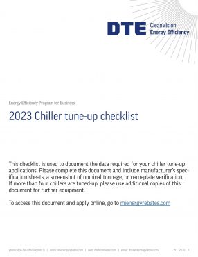 2023 Chiller Tune-up Checklist
