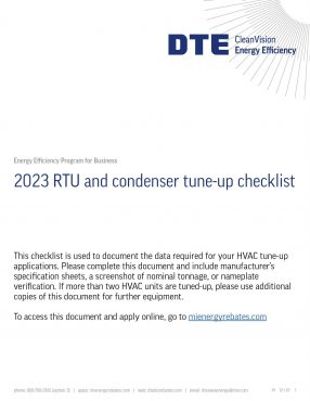 2023 RTU and Condenser Tune-up Checklist
