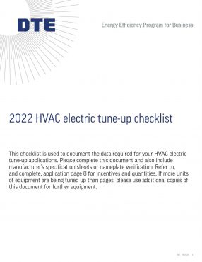 2022 HVAC Tune-Up Checklist